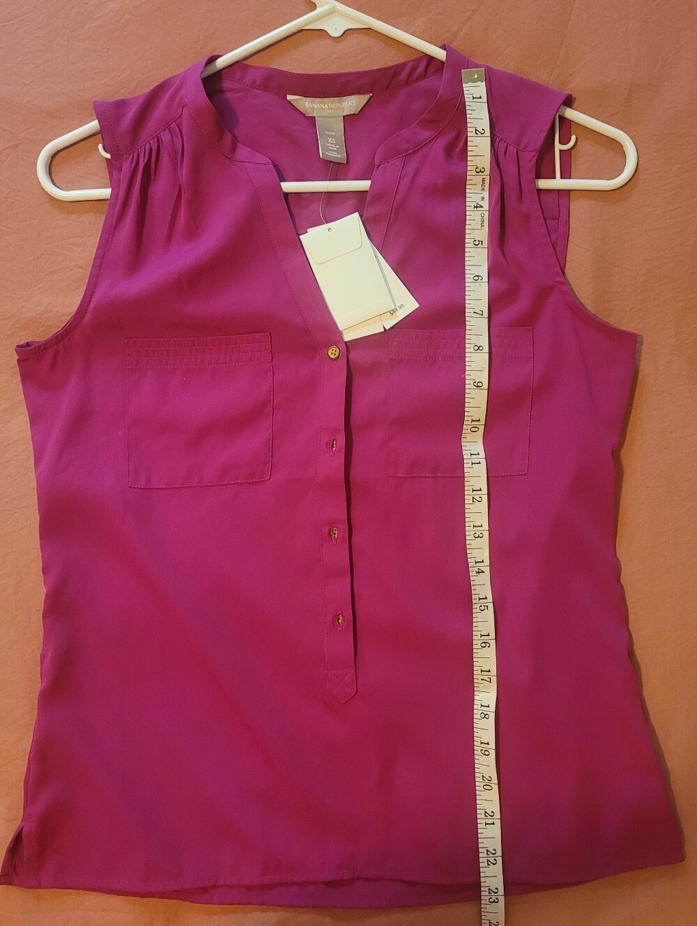 Banana Republic Pink Petite Sleeveless Blouse - Picture 7 of 8